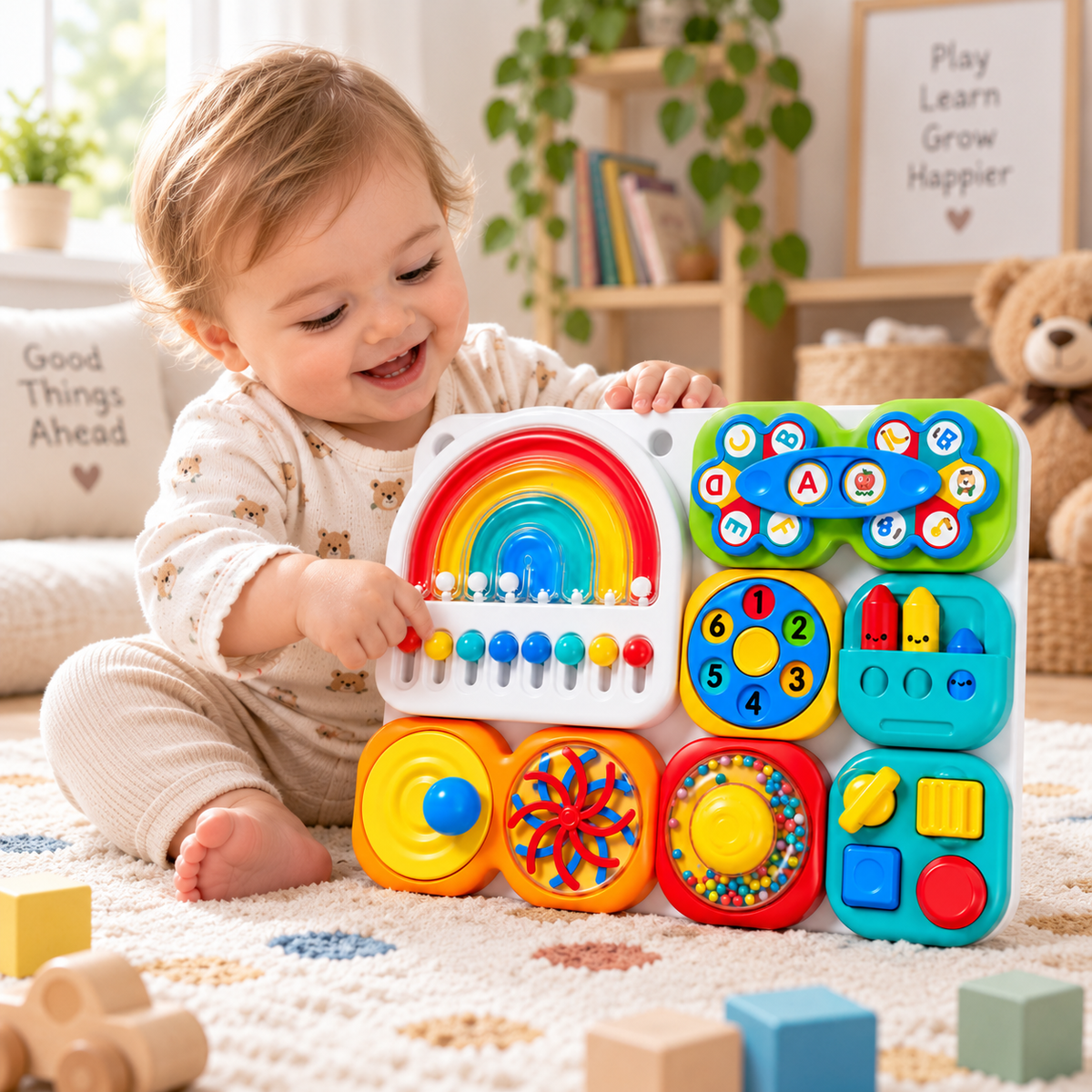 Sensory Busy Board for Toddlers