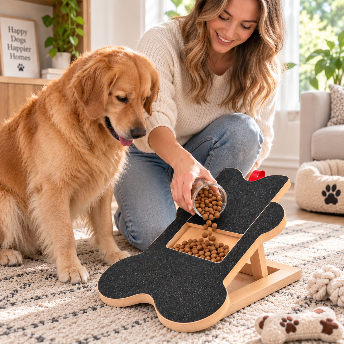 Dog Nail Scratch Board with Treat Compartment
