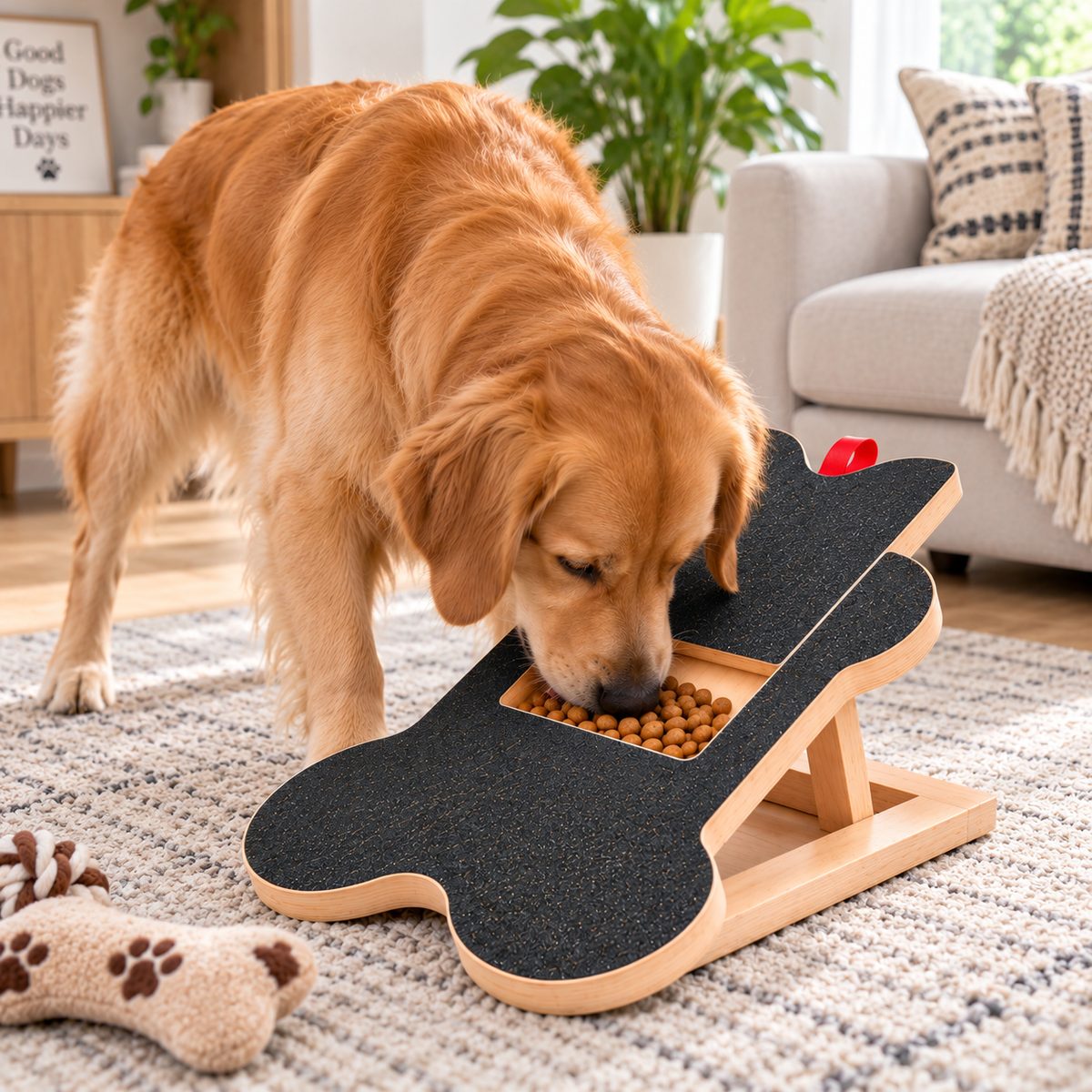 Dog Nail Scratch Board with Treat Compartment