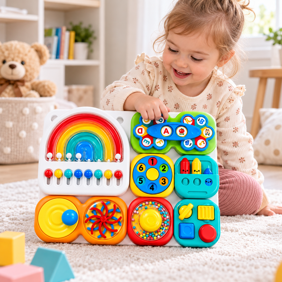 Sensory Busy Board for Toddlers